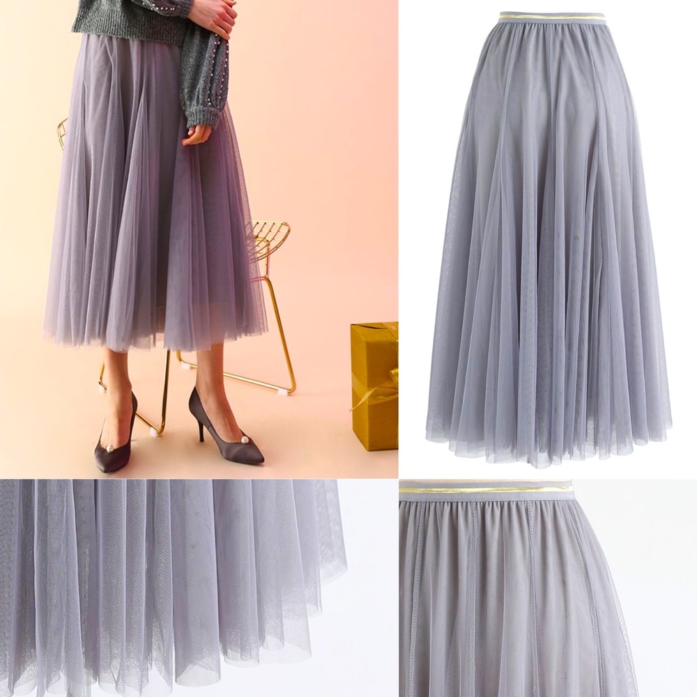 Tulle Midi Skirt